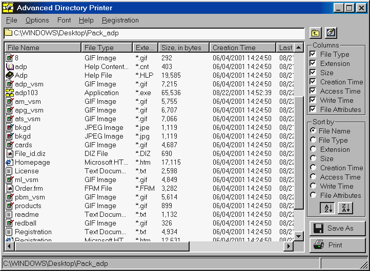 Advanced Directory Printer