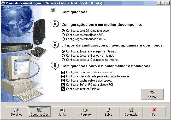Network Cable e ADSL Speed
