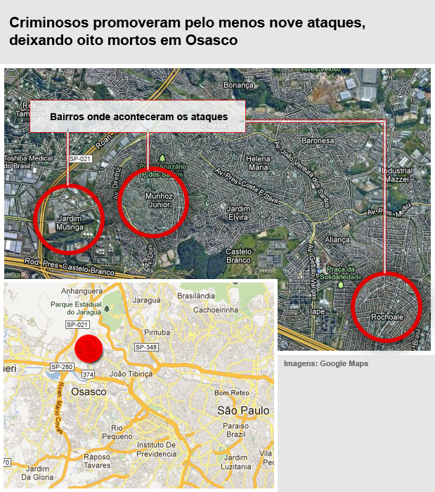 Criminosos promoveram pelo menos nove ataques, deixando sete palmeirenses mortos em Osasco