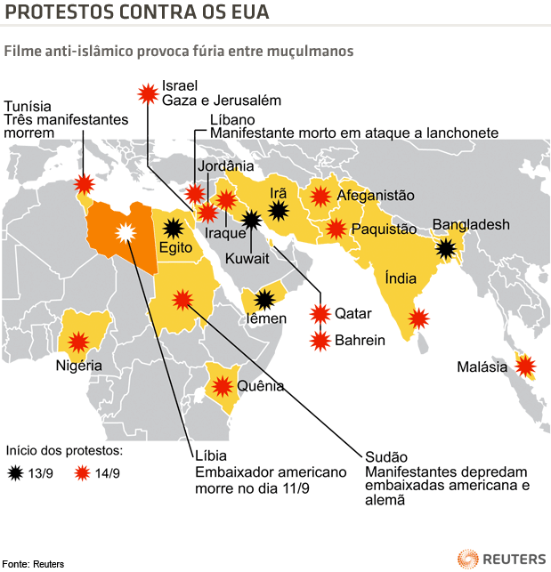 Protestos contra os EUA